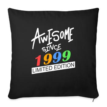 1999 - Né 1999 - Année de naissance 1999 - Housse de coussin décorative 45 x 45 cm - noir - Devant