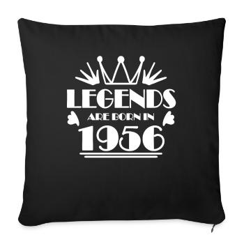 1956 - Born 1956 - Sofa pillowcase 17,3'' x 17,3'' (45 x 45 cm) - black - Front
