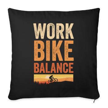 Mountain Bike MTB Work Bike Balance for bikers - Sofa pillowcase 17,3'' x 17,3'' (45 x 45 cm) - black - Front