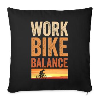 Road Bike Work Bike Balance for bikers - Sofa pillowcase 17,3'' x 17,3'' (45 x 45 cm) - black - Front