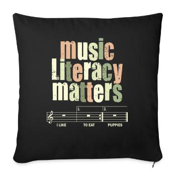 Music Literacy Matters - Sofakissenbezug 45 x 45 cm - Schwarz - Vorne