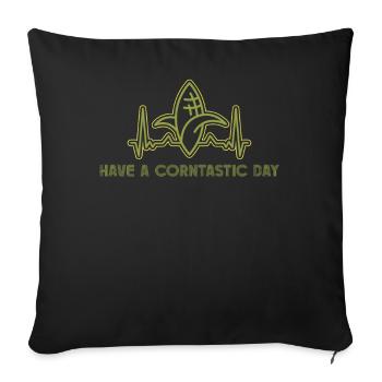 Passez une journée de corntastic - Housse de coussin décorative 45 x 45 cm - noir - Devant