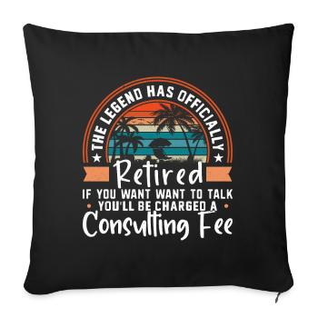 La légende est officiellement retirée - Housse de coussin décorative 45 x 45 cm - noir - Devant