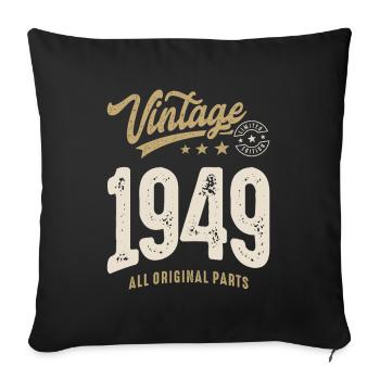 Vintage 1949 - 73rd Birthday Retro Classic - Sofa pillowcase 17,3'' x 17,3'' (45 x 45 cm) - black - Front