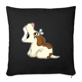 Os de chien - Housse de coussin décorative 45 x 45 cm - noir - Devant