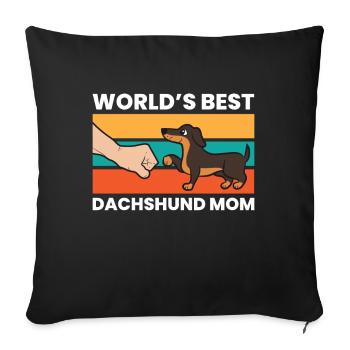 World's Best Dachshund Mom Dachshund Dog Mama - Sofa pillowcase 17,3'' x 17,3'' (45 x 45 cm) - black - Front