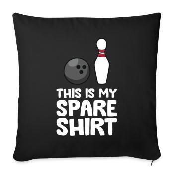 Drôle de bowling Ceci est mon remplaçant - Housse de coussin décorative 45 x 45 cm - noir - Devant