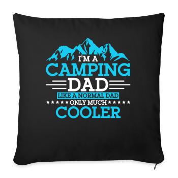 Camping Gift Drôle de dicton pour les campeurs - Housse de coussin décorative 45 x 45 cm - noir - Devant