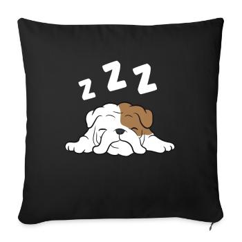 Deutsch Bulldog Sleeping Bulldog Pajama Funny - Housse de coussin décorative 45 x 45 cm - noir - Devant