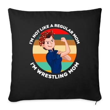 Wrestling Mama - Sofa pillowcase 17,3'' x 17,3'' (45 x 45 cm) - black - Front