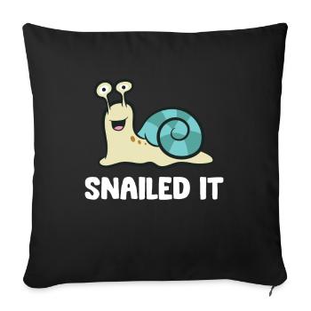 Snailed It Snail - Sofa pillowcase 17,3'' x 17,3'' (45 x 45 cm) - black - Front