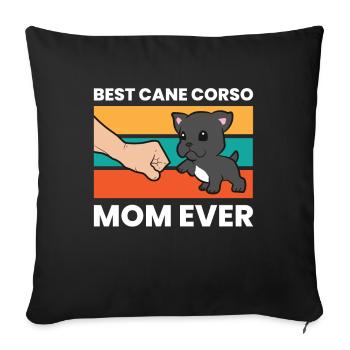 Cane Corso Italian Mastiff Dog Best Cane Corso - Sofa pillowcase 17,3'' x 17,3'' (45 x 45 cm) - black - Front
