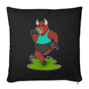 Jogging Taurus Sports de jogging - Housse de coussin décorative 45 x 45 cm - noir - Devant