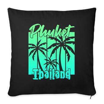 Phuket Thailand Sunset - Sofa pillowcase 17,3'' x 17,3'' (45 x 45 cm) - black - Front