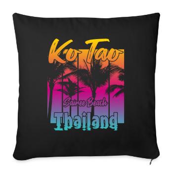 Ko Tao Sairee Beach Thaïlande - Housse de coussin décorative 45 x 45 cm - noir - Devant