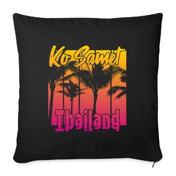 Ko Samet Thailand - Sofa pillowcase 17,3'' x 17,3'' (45 x 45 cm) - black - Front