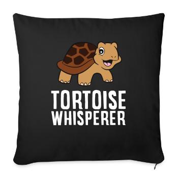 Tortoise Whisperer Funny Tortoise Lover - Sofa pillowcase 17,3'' x 17,3'' (45 x 45 cm) - black - Front