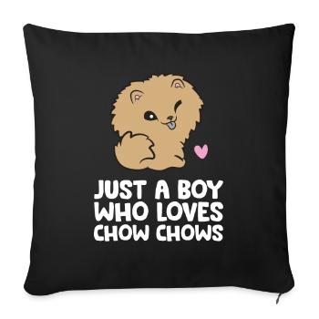 Juste un garçon qui aime Chow Chows - Housse de coussin décorative 45 x 45 cm - noir - Devant