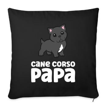 Cane Corso Dad Funny Cane Corso Dog - Sofa pillowcase 17,3'' x 17,3'' (45 x 45 cm) - black - Front