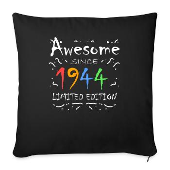 1944 - Sofa pillowcase 17,3'' x 17,3'' (45 x 45 cm) - black - Front