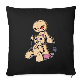 Tuer le vaudou, c’est penser que vous - Housse de coussin décorative 45 x 45 cm - noir - Devant