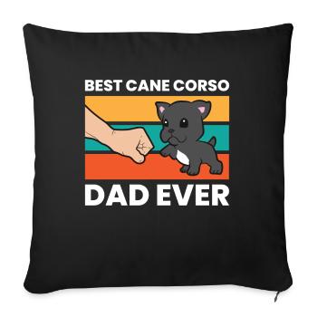 Cane Corso Italian Mastiff Dog Best Cane Corso - Sofa pillowcase 17,3'' x 17,3'' (45 x 45 cm) - black - Front