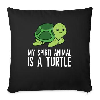 My Spirit Animal Is A Turtle Love Turtles - Sofa pillowcase 17,3'' x 17,3'' (45 x 45 cm) - black - Front