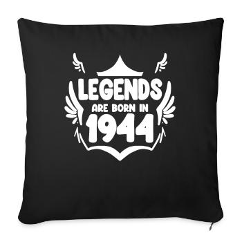 1944 - Sofa pillowcase 17,3'' x 17,3'' (45 x 45 cm) - black - Front