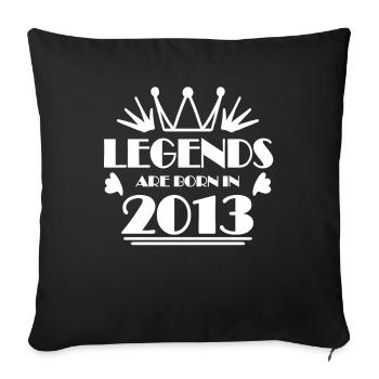 2013 - vintage 2013 - year of construction 2013 gift - Sofa pillowcase 17,3'' x 17,3'' (45 x 45 cm) - black - Front
