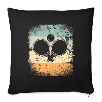Ping-pong - Housse de coussin décorative 45 x 45 cm - noir - Devant