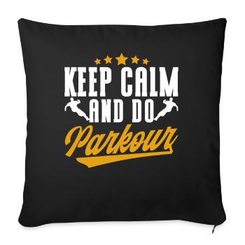 Parkour Cadeau Freerunning Parkour Runner - Housse de coussin décorative 45 x 45 cm - noir - Devant