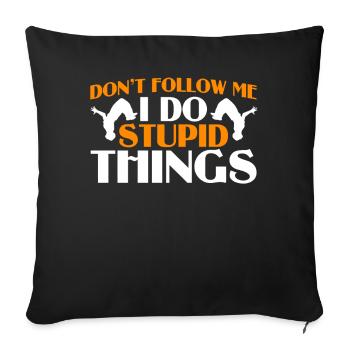 Parkour Cadeau Freerunning Parkour Runner - Housse de coussin décorative 45 x 45 cm - noir - Devant