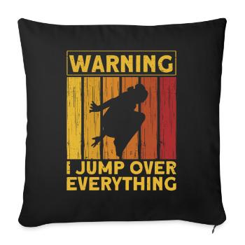 Parkour Gift Freerunning Parkour Runner - Sofa pillowcase 17,3'' x 17,3'' (45 x 45 cm) - black - Front