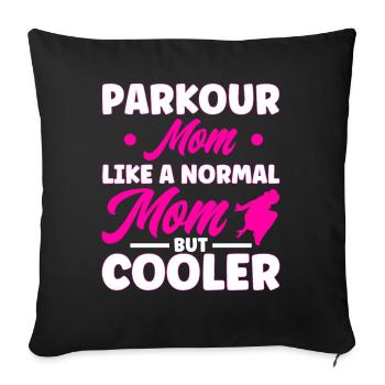 Parkour Gift Freerunning Parkour Runner - Sofa pillowcase 17,3'' x 17,3'' (45 x 45 cm) - black - Front