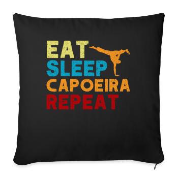 Capoeira Cadeau Brésil Arts Martiaux Capoeira - Housse de coussin décorative 45 x 45 cm - noir - Devant