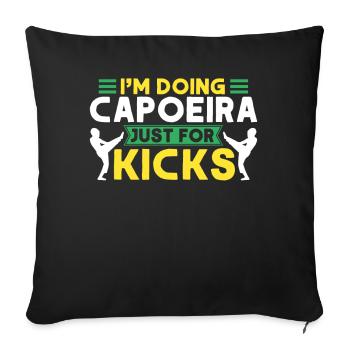 Capoeira Cadeau Brésil Arts Martiaux Capoeira - Housse de coussin décorative 45 x 45 cm - noir - Devant