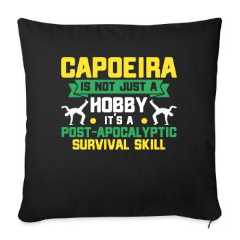 Capoeira Cadeau Brésil Arts Martiaux Capoeira - Housse de coussin décorative 45 x 45 cm - noir - Devant