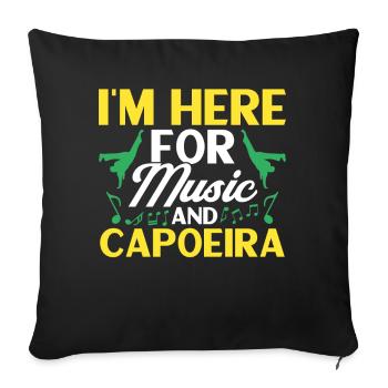 Capoeira Cadeau Brésil Arts Martiaux Capoeira - Housse de coussin décorative 45 x 45 cm - noir - Devant