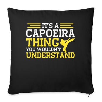 Capoeira Cadeau Brésil Arts Martiaux Capoeira - Housse de coussin décorative 45 x 45 cm - noir - Devant