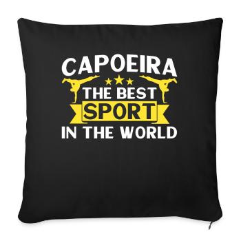 Capoeira Cadeau Brésil Arts Martiaux Capoeira - Housse de coussin décorative 45 x 45 cm - noir - Devant