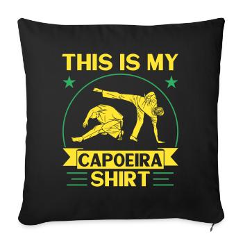 Capoeira Cadeau Brésil Arts Martiaux Capoeira - Housse de coussin décorative 45 x 45 cm - noir - Devant