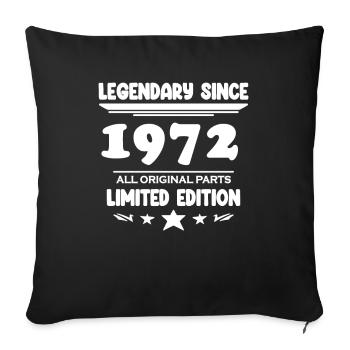 Année de construction 1972 - Housse de coussin décorative 45 x 45 cm - noir - Devant