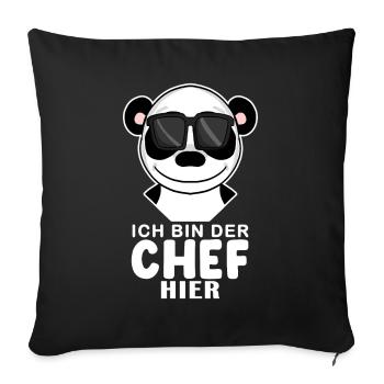 Cool Panda Chef - Sofakissenbezug 45 x 45 cm - Schwarz - Vorne
