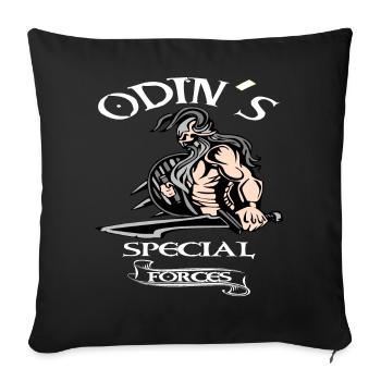 Wikinger Odin Walhalla Krieger - Sofakissenbezug 45 x 45 cm - Schwarz - Vorne