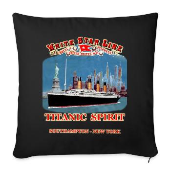 TITANIC SPIRIT Kreation Louis RUNEMBERG © Adagp - Sofakissenbezug 45 x 45 cm - Schwarz - Vorne