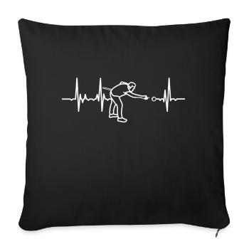 Ligne Coeur de piscine - Housse de coussin décorative 45 x 45 cm - noir - Devant