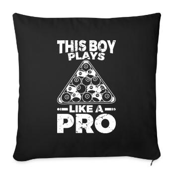 Garçon de piscine - Housse de coussin décorative 45 x 45 cm - noir - Devant