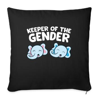 Gardien du sexe Grossesse Sexe Révéler - Housse de coussin décorative 45 x 45 cm - noir - Devant