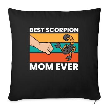 Meilleure maman scorpion de tous les temps - Housse de coussin décorative 45 x 45 cm - noir - Devant