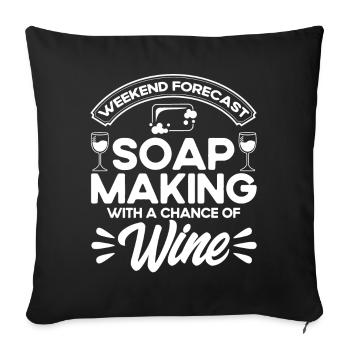 Soap Making Gift Homemade Soap Maker - Sofa pillowcase 17,3'' x 17,3'' (45 x 45 cm) - black - Front